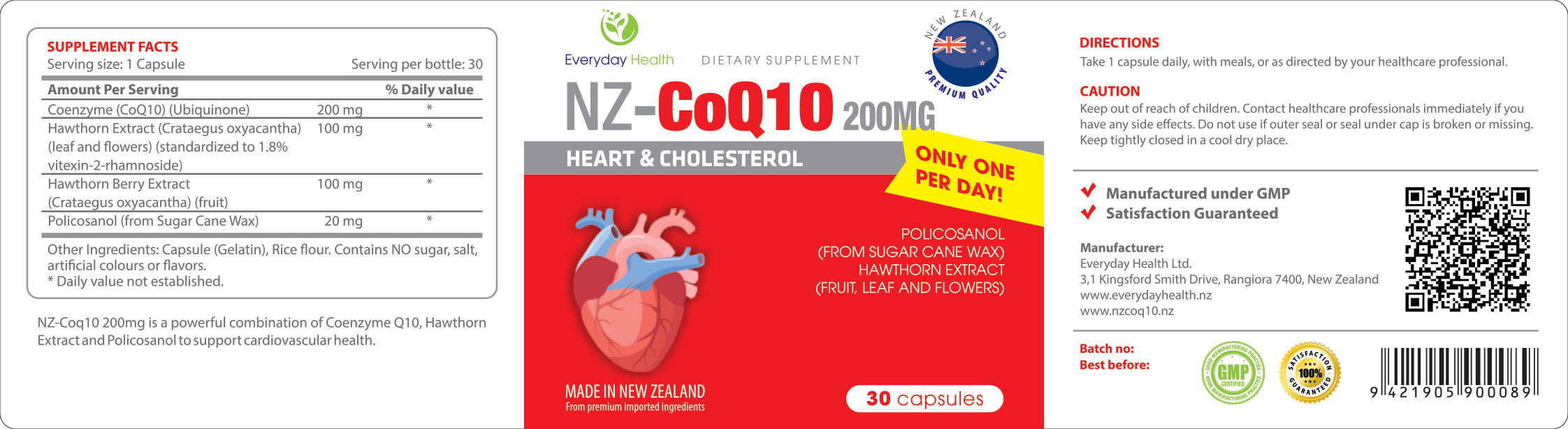 NZ-Q10 - 200mg - 30 Capsules - Image 2