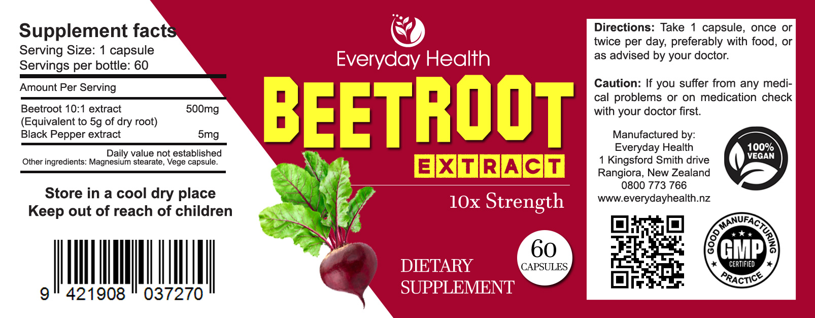 Beet root label